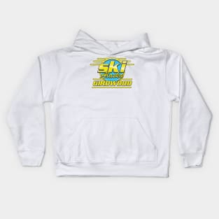 Girdwood Alaska 80s ski logo Kids Hoodie